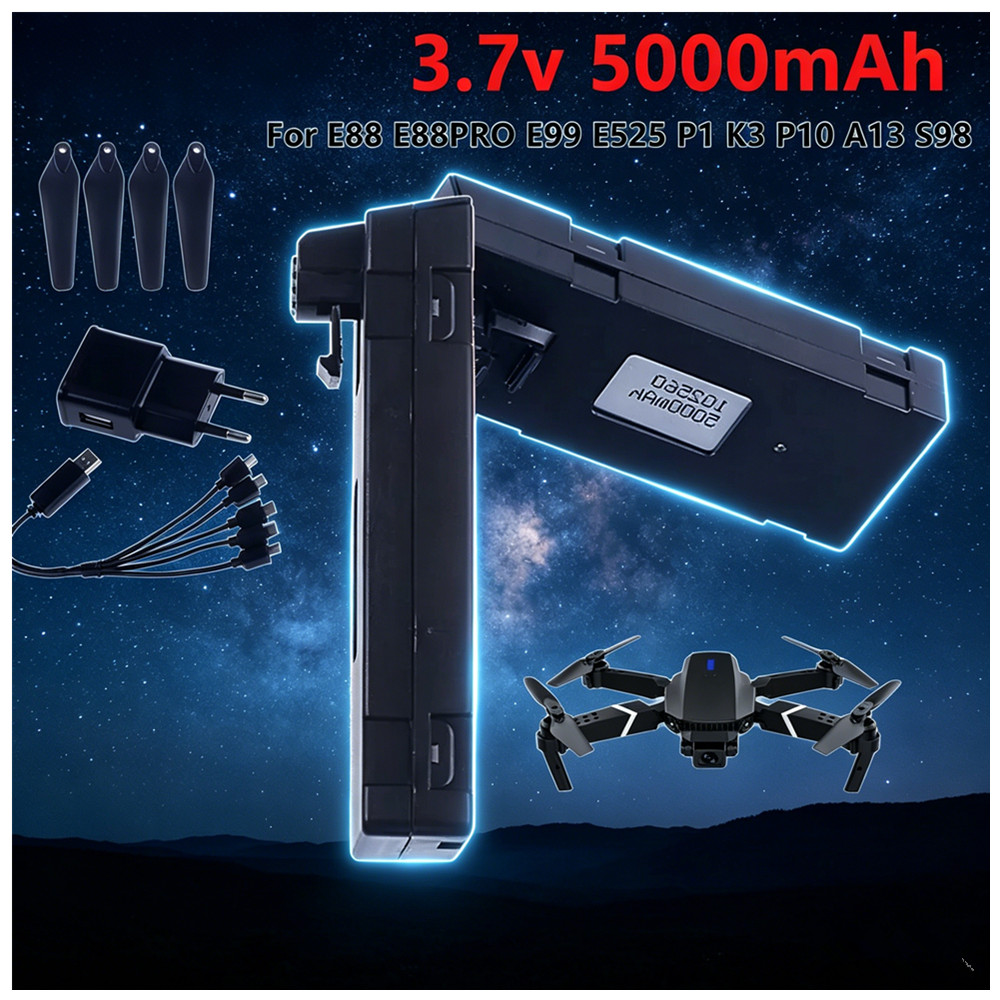 Drone Rc E99 Pro - Аккумулятор литий-ионный перезаряжаемый 3.7V 5000mAh или