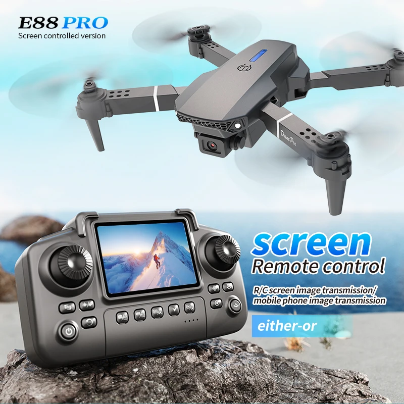 Nano Quad Fpv - Профессиональный дрон E88 PRO с экраном
