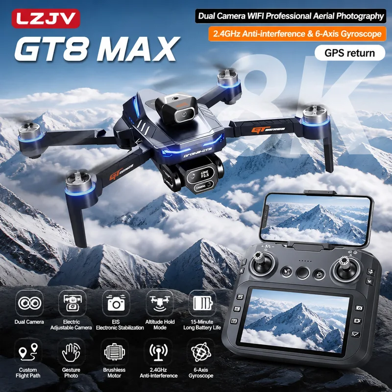 Gps Module Drone - Дрон GT8 Max складной, 8K HD,